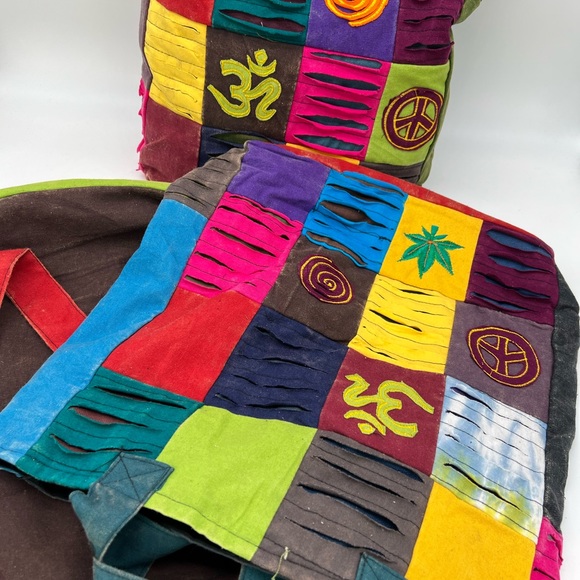 Colorful patchwork hippie tote bag - Picture 11 of 16